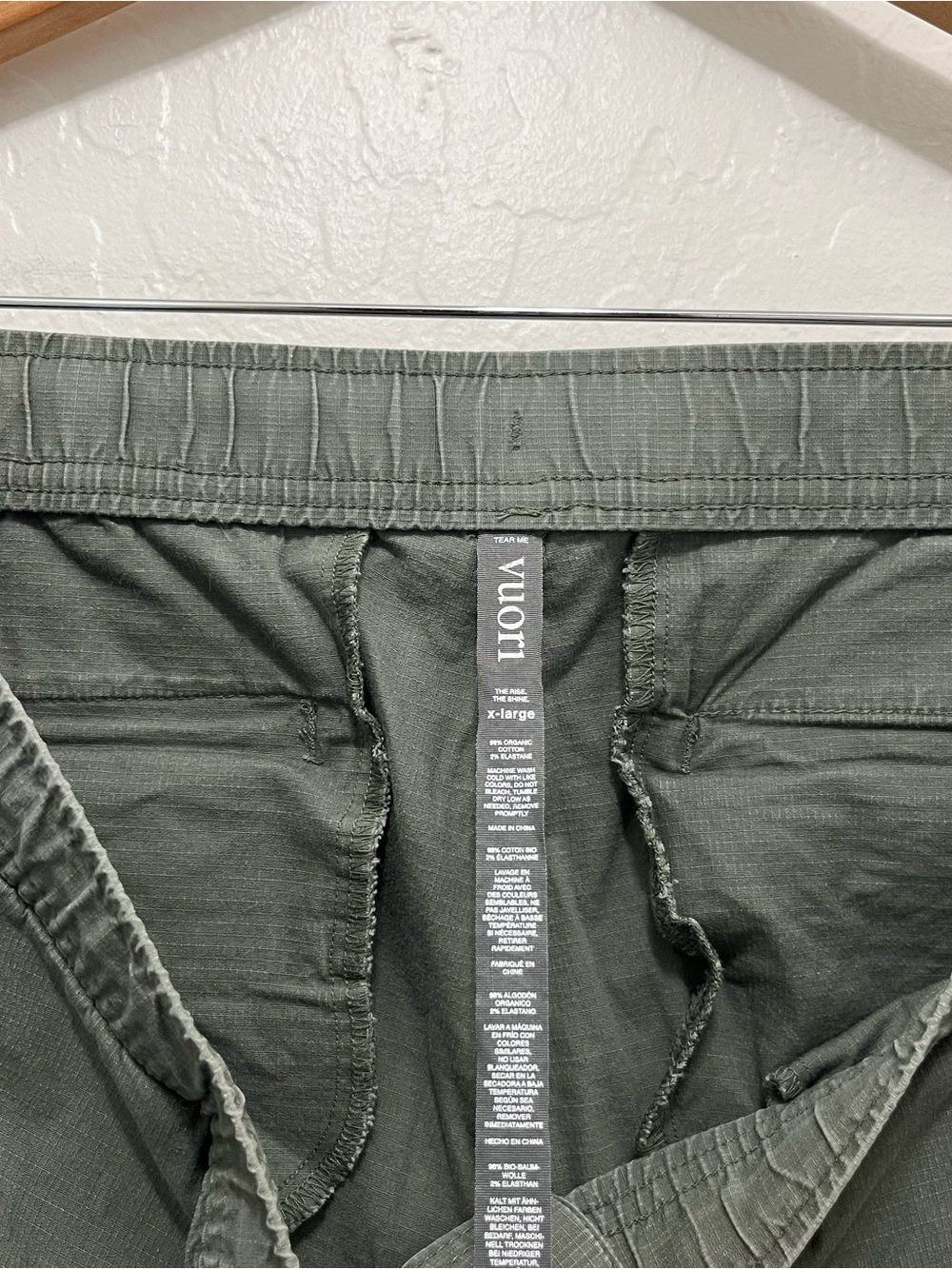 Vuori Women's Ripstop Pant VW401 Army Green Hiking Joggers Size XL - Picture 3 of 7
